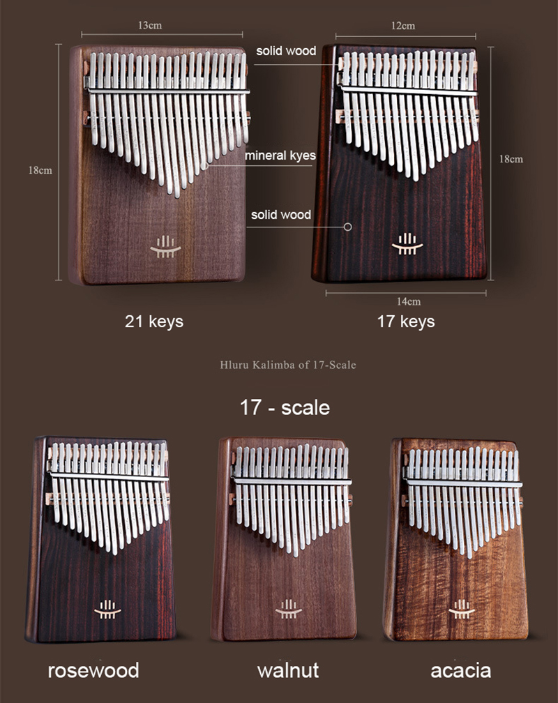 Hluru-بيانو إبهام خشبي صلب بال - مراجعة Musical Instrument Dulcimer وسعره