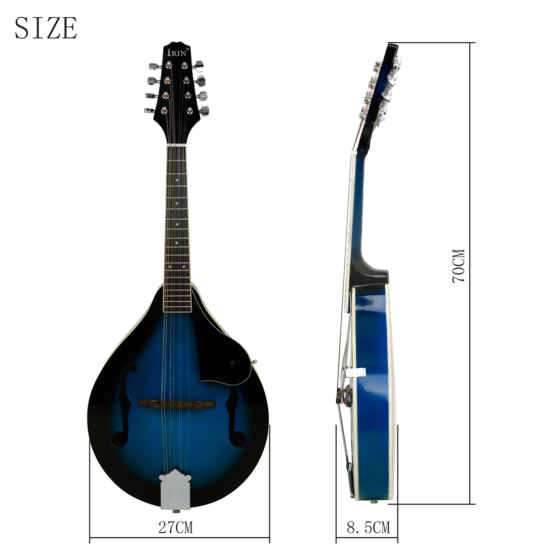 آلة ماندولين IRIN بـ 8 أوتار،  - مراجعة Mandolin A Style وسعره