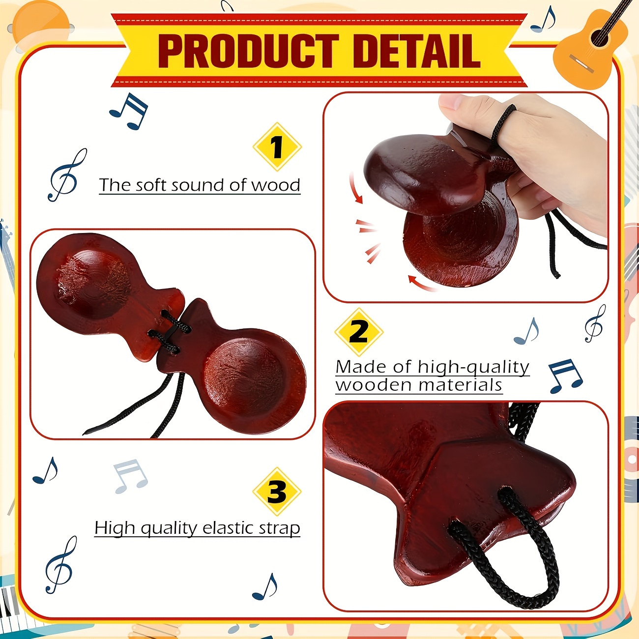 طقم من قطعتين من الكاستانيت ال - مراجعة Castanet Flamenco وسعره