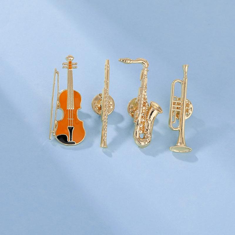دبابيس ذهبية على شكل كمان، قطع - مراجعة Musical Instrument In Orchestra وسعره
